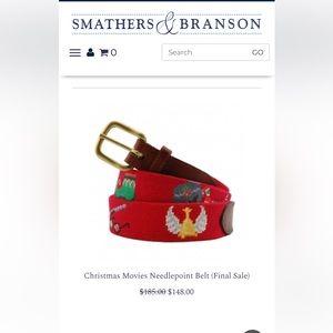Needlepoint Christmas Belt